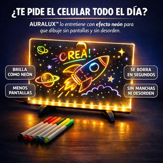 AURALUX™ — Más juego creativo. Menos pantallas. Un respiro para ti