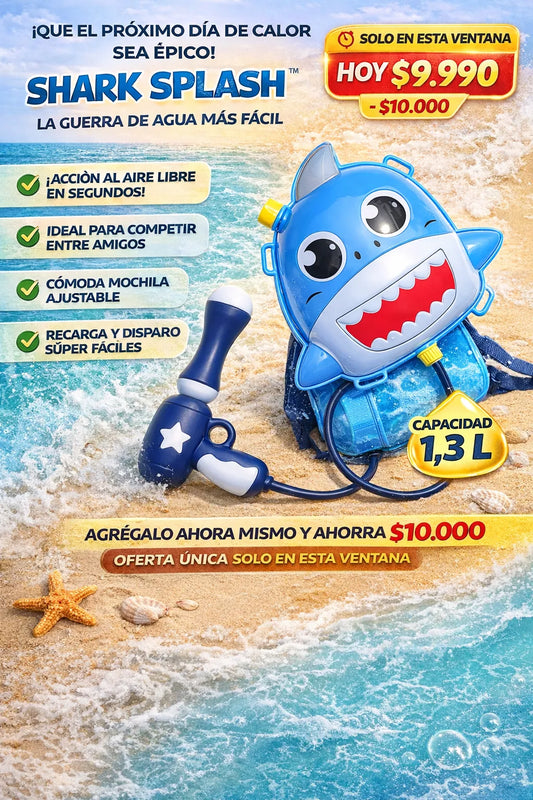 SHARK SPLASH™ — LA GUERRA DE AGUA MÁS FÁCIL